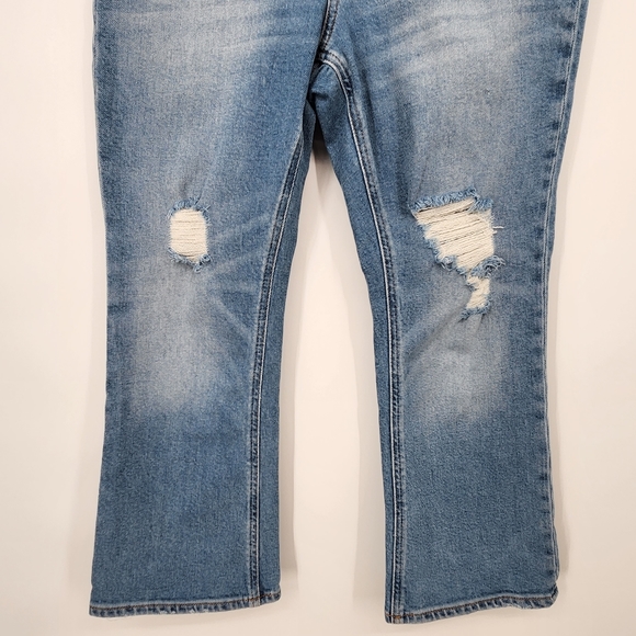 J. Crew Demi Boot Crop Jeans Mid-rise Distressed Medium Wash 27P - Picture 5 of 12